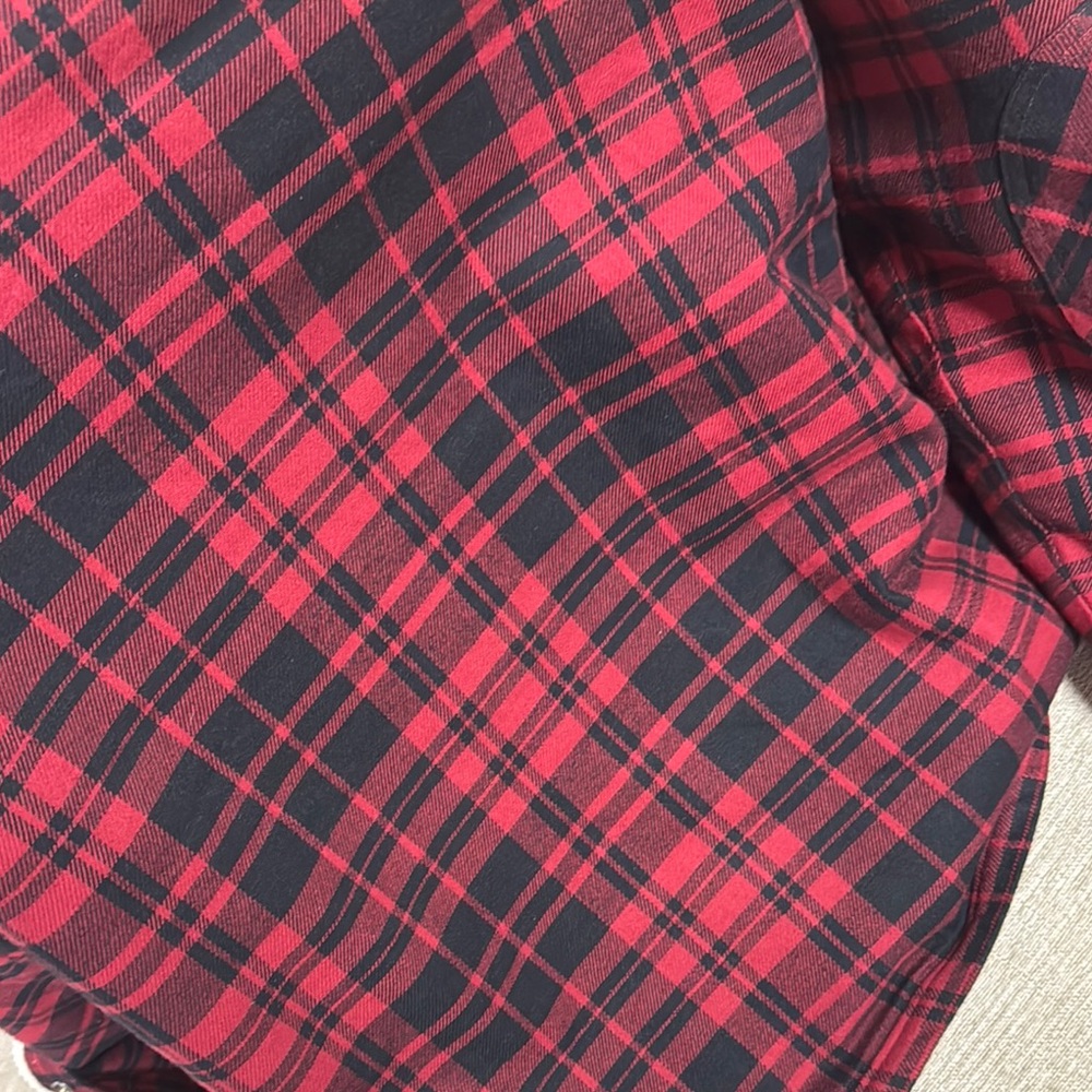Red and Black Plaid Men's Shirt